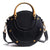 Round flashy handbag