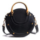 Round flashy handbag