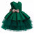 Bow V-Back sleeveless Satin Layered Tulle Formal Baby Dress