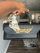 2in1 Diva Clutch sets with Leopard Print Scarf and Tassel Detailing - Product Title
