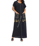 Kaftan-Style Dress with Pockets and Tassel Details for Women's Fashion